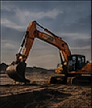 Excavator on a construction site